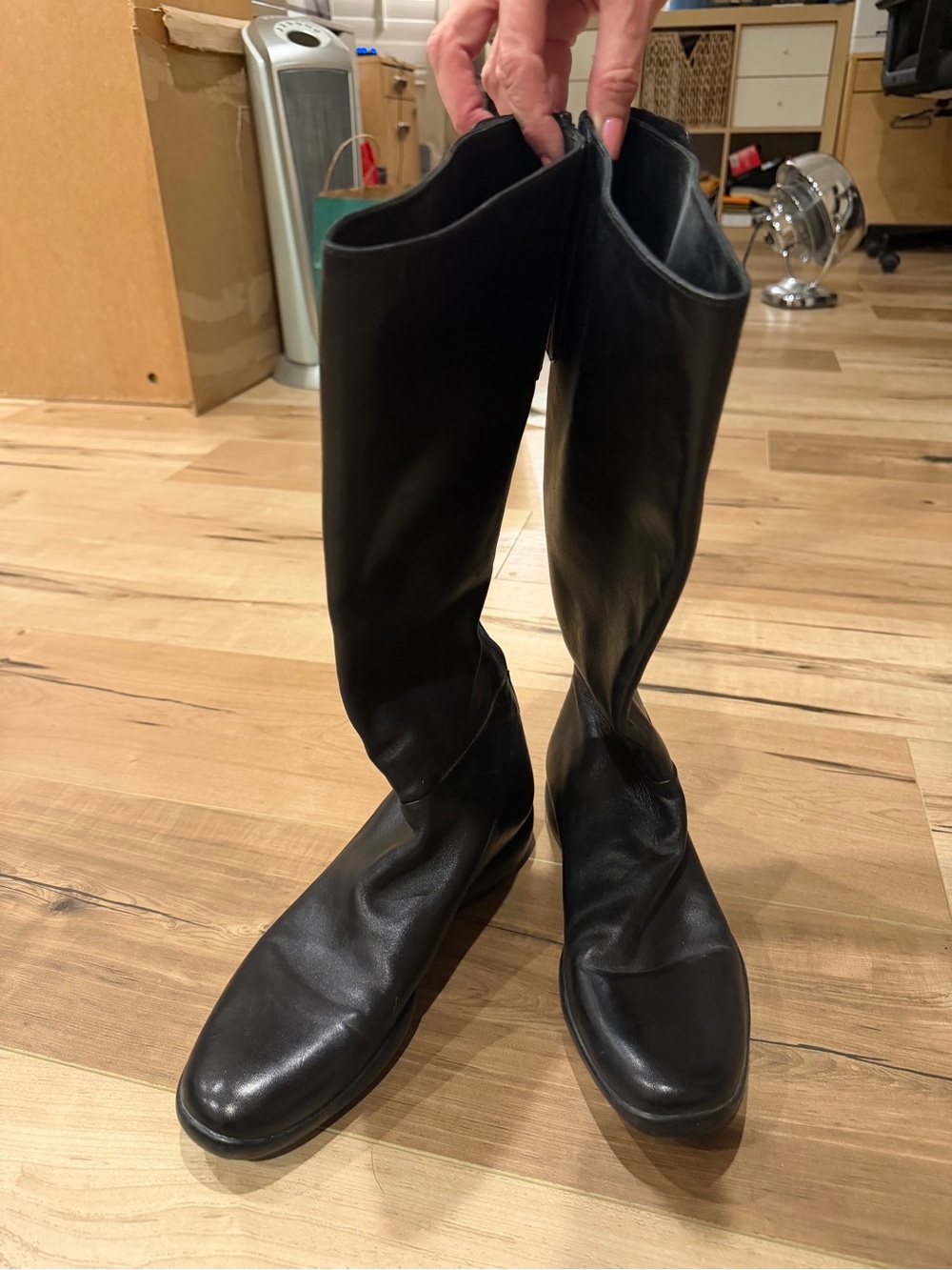 PRADA SPORT 90s Archive Long Boots Black Leather